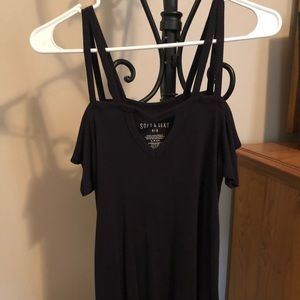 Black strapy t shirt